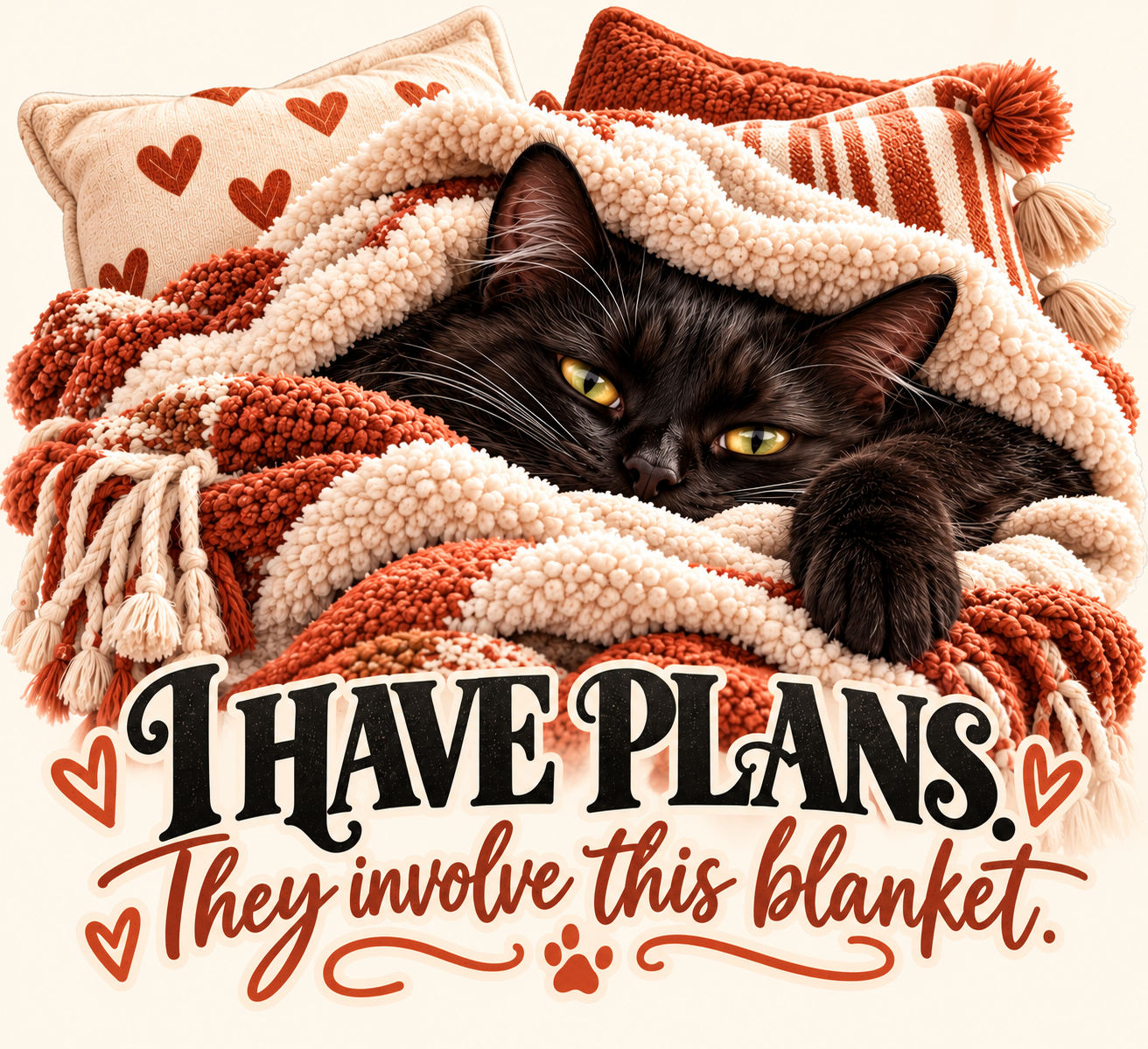 Pebete acurrucado entre mantas - I Have Plans